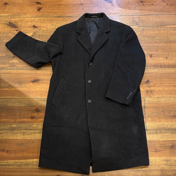 London Fog Black Men's Trench Coat - Picture 1 of 2